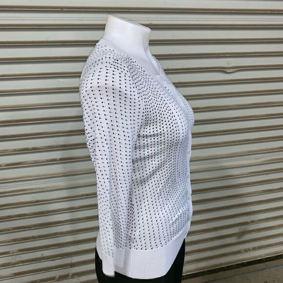 Halogen button up cardigan gray with black dots - Picture 5 of 7